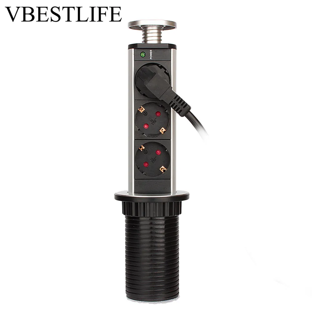 220V 3 Socket Power Wall Socket Universal Wall Outlet EU Plug Electric