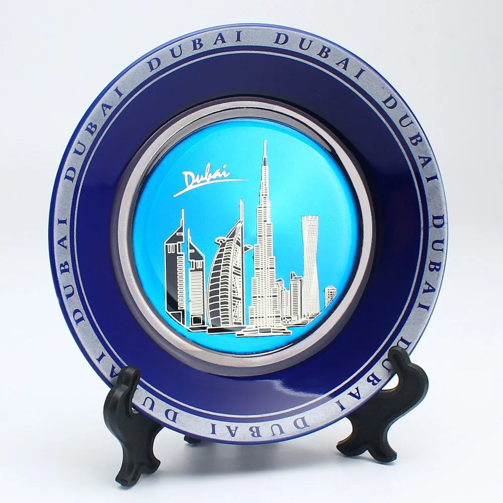 

2018 New Arrived Dubai Style Plate Zinc Alloy Artware Fashionable Household Goods Nice Gifts