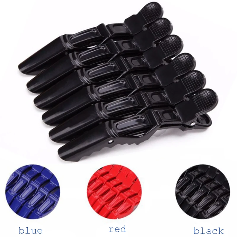 

6pcs Matte Sectioning Clips Clamps Hairdressing Salon Hair Grip Crocodile Professional Hairdressing Hair Style Barbers Clips