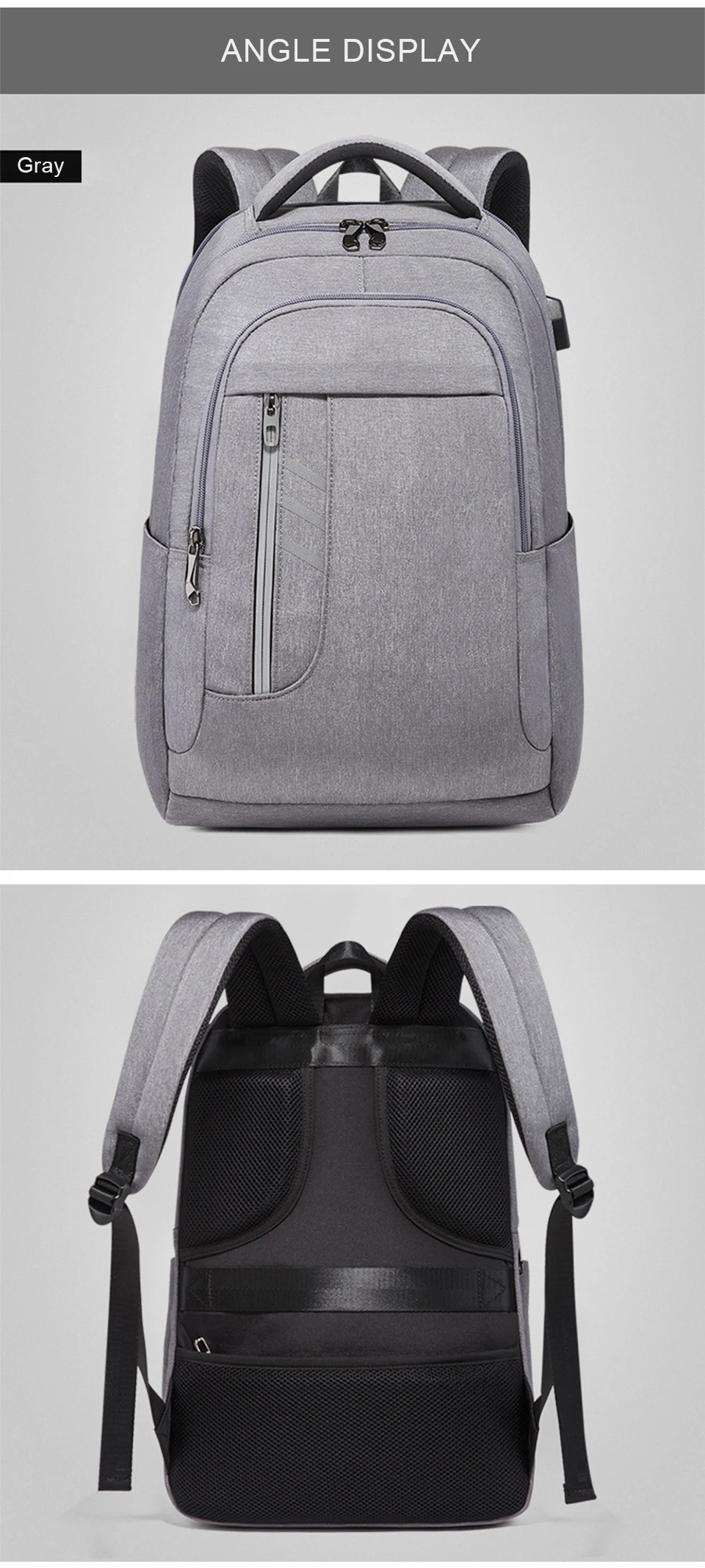 Men Backpack Male Laptop 17'' 15.6 Backpacks Waterproof Women Bag Pack Student Notebook Backpacking USB Charging Female Mochila (12)