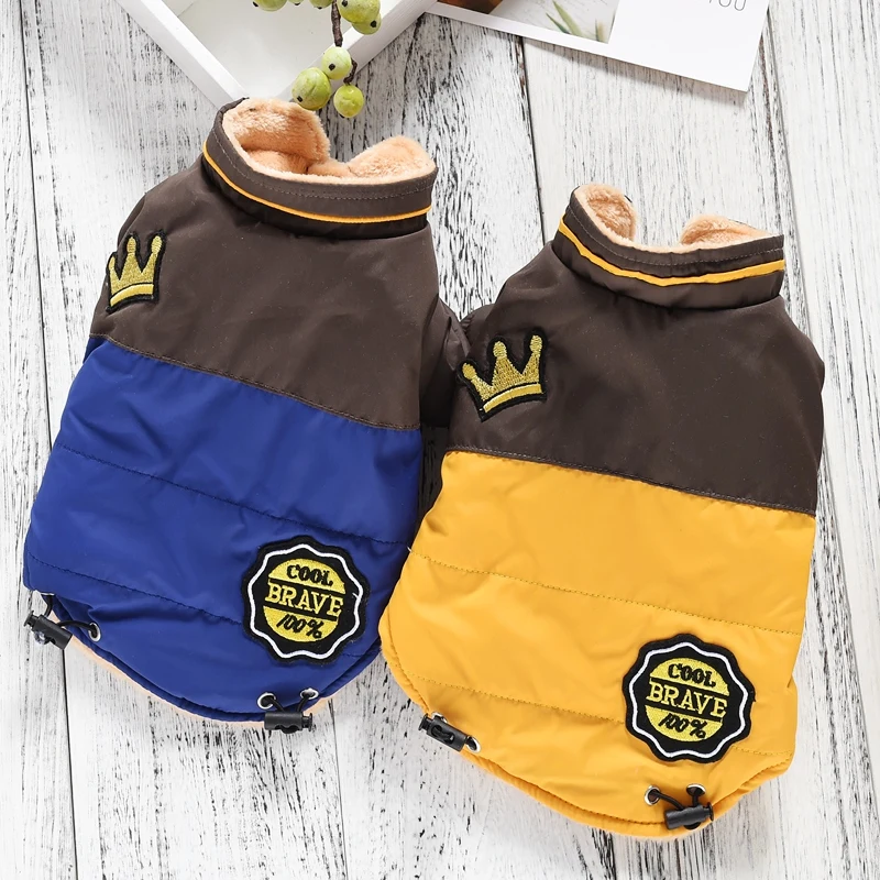 

2018 New Dog Clothes Thickening Warm Small Dog Coat Jacket Autumn Winter Cool Fashion Pet Puppy Cat Pitbull Dachshund Supplies