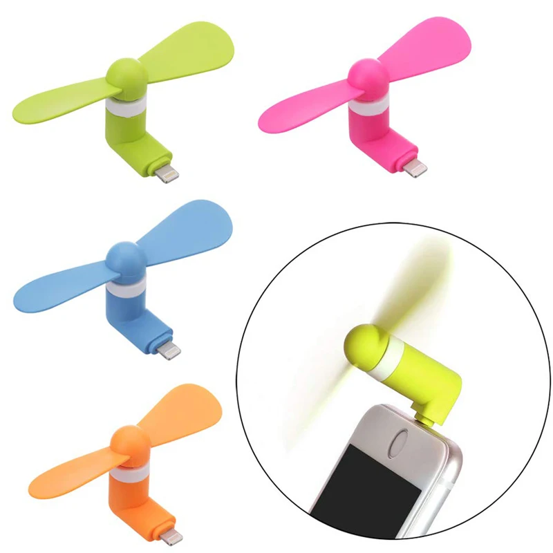 

50pcs Mini Fan Portable Cool Mobile Phone USB Gadget Cool For iPhone 5 5S 6 6S 7Plus 8 X XR XS For ipad iPhone Fan Ventilator