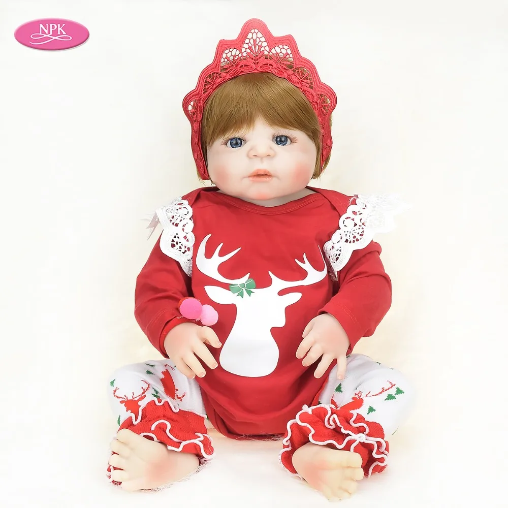 

NPK Reborn Baby Doll Girl Full Body Silicone Vinyl Bath Toys Lifelike Babies Girls Dolls Newborn Princess Reborn Bebe Bonecas