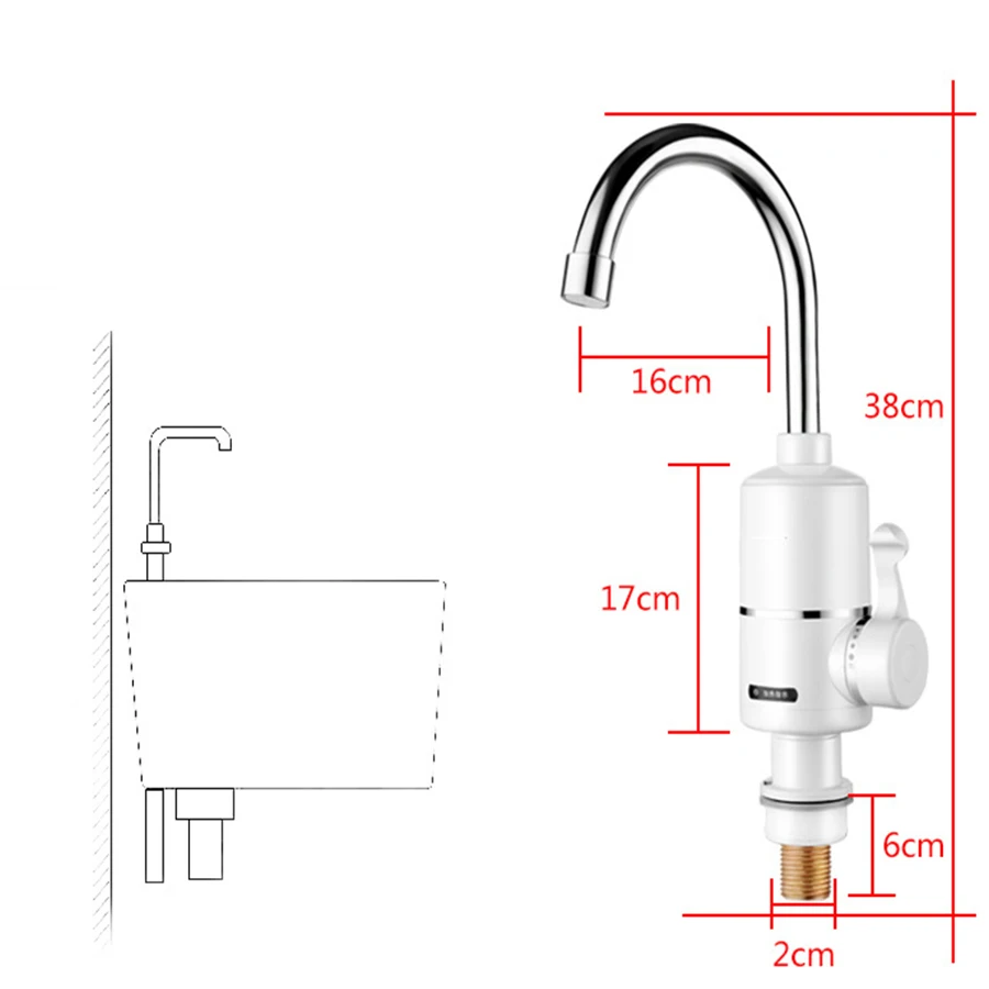 Tankless горячей и холодной воды нагреватель Электрический мгновенный кран водонагреватель Электрический Кухня коснитесь для Ванная комната и Кухня 220 В