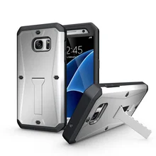 

Case For Samsung s6 s7 edge Soft TPU Armor Shockproof Stand Silicone Phone Back Cover Shell For Samsung Note4 5 Kickstand Holder