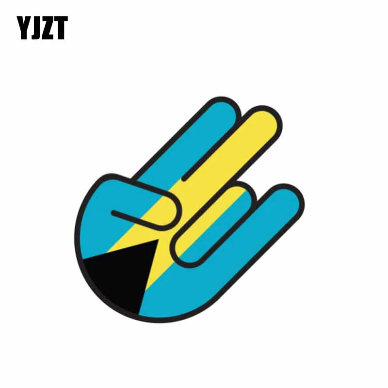 YJZT 7 1 см * 10 9 креативная наклейка с флагом Багамских Островов на мотоцикл и машину