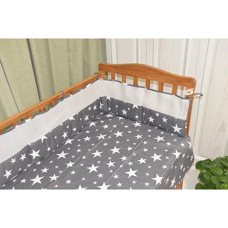 mesh crib bumper for solid back crib