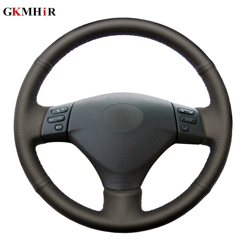 

DIY Black Artificial Leather Car Steering Wheel Cover for Lexus RX330 RX400h RX400 2004-2007 Toyota Corolla Verso Camry