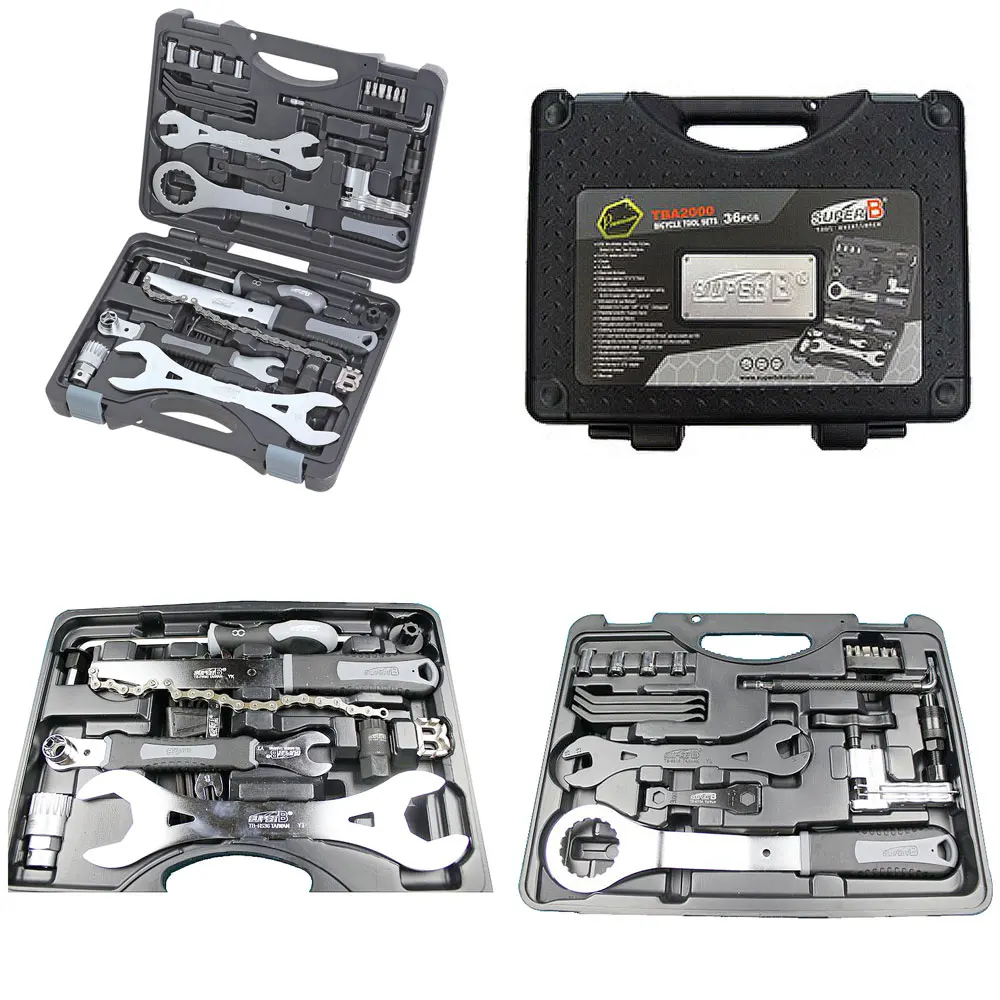 

Super B TBA2000 36 pcs bike Tool Sets For MTB Bike Road Bicycle Shop Cycling Repari Box Hub Bicycle repair tools