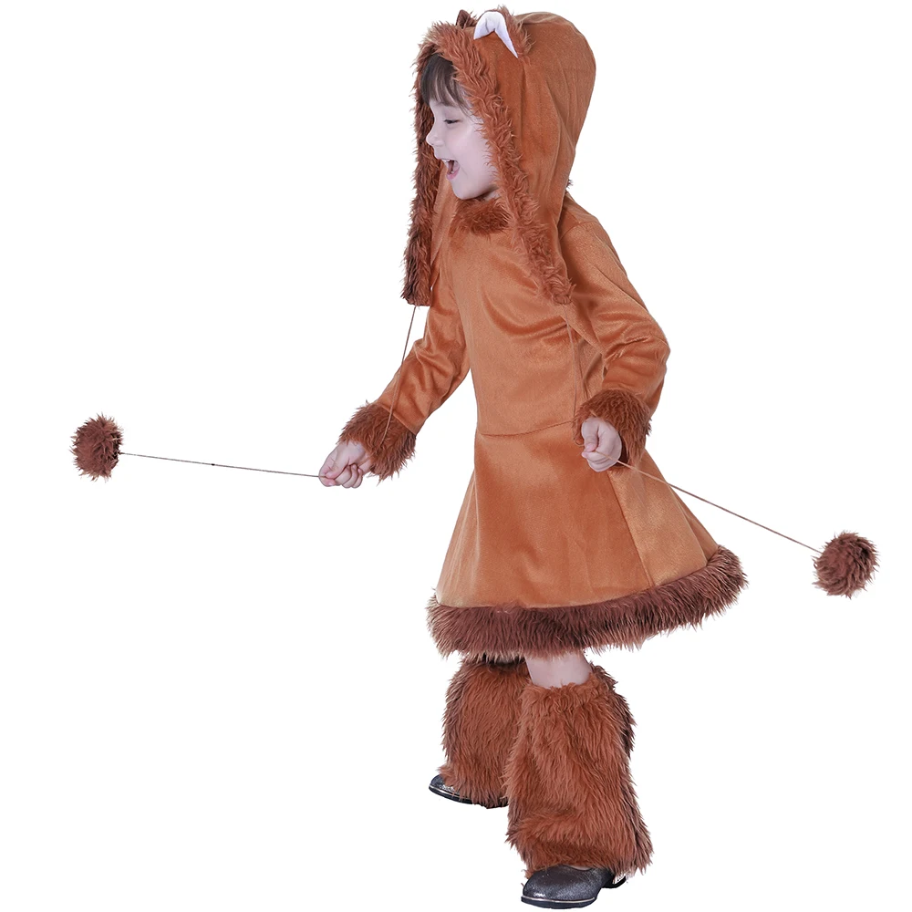 Eraspooky halloween costumes for kids Sweet Fox Girls Costume christmas birthday cosplay children dress hat and boot cover