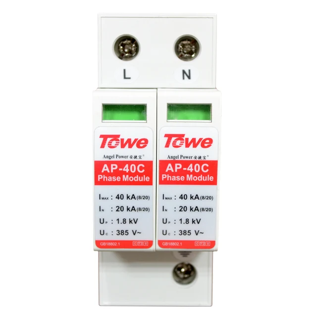 $ TOWE CLASS C surge protective device 40kA 2P SPD over voltage protector