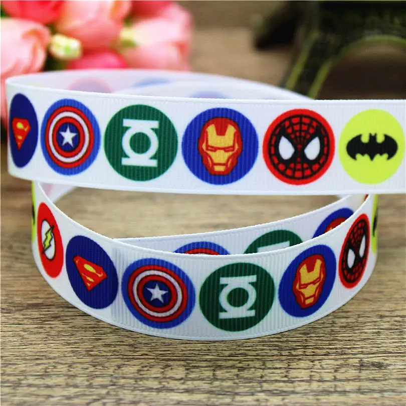 DHK 7/8 '' Герой Супермен Бэтмен Marvel напечатанный grosgrain лента аксессуар hairbow головной убор украшение 22 мм B1563 - Цвет: 3