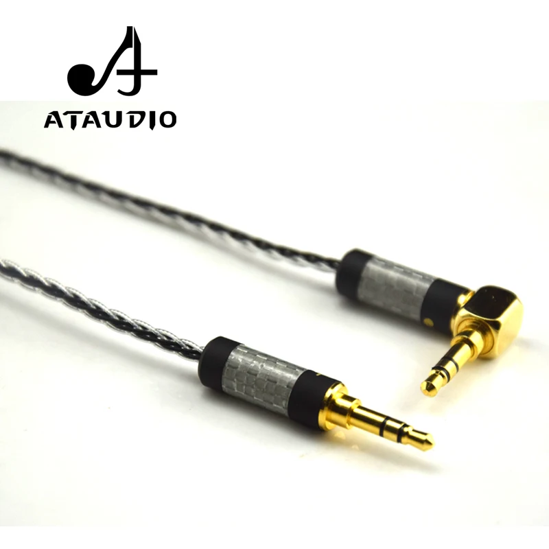 Высококачественный посеребренный аудиокабель ATAUDIO Hifi 3 5 мм со штекером на штекер