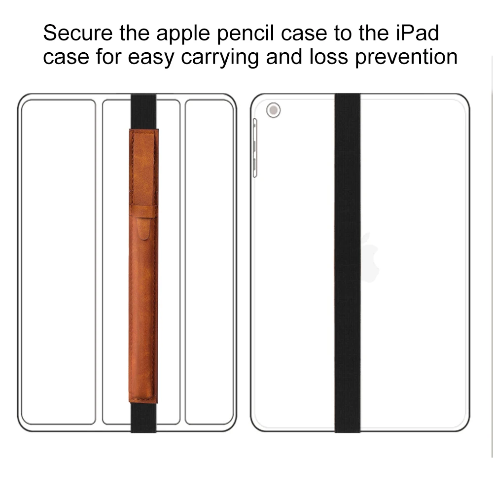 Портативный универсальный чехол Apple Pencil для сенсорного экрана, ручка для планшета, держатель для карандашей, кожаный чехол, чехол для IPad Pencil