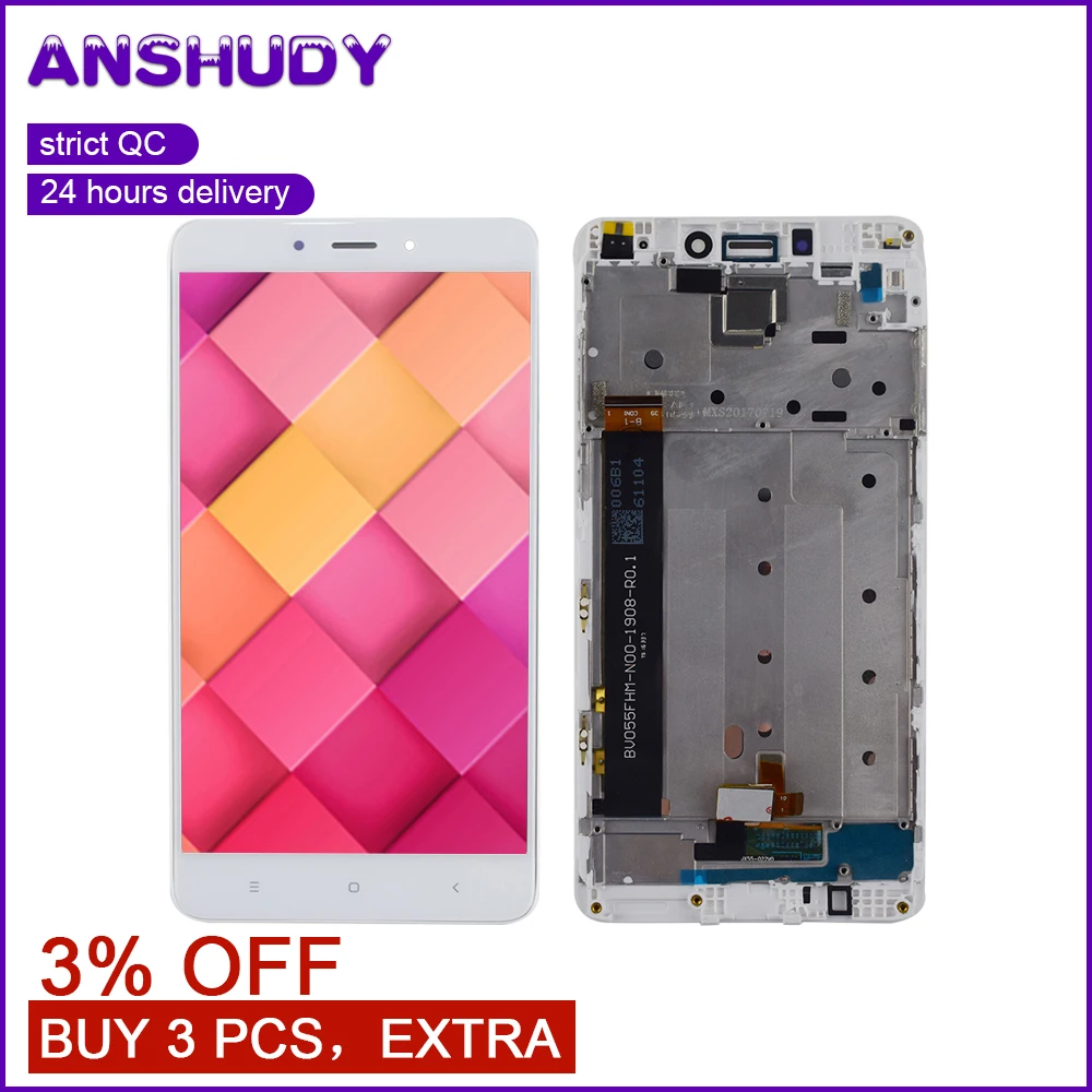 

For Xiaomi Redmi Note 4 LCD Display Touch Screen Digitizer Assembly Frame For Xiaomi Hongmi Redmi Note 4 Display Screen
