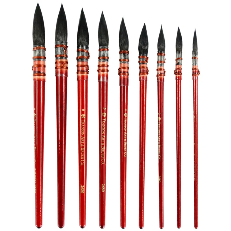 Goedkoop 1 st Chinese Kalligrafieborstel Eekhoorn Bont Haar Aquarel Kwast Oude Rijm Schilderen Borstel Art Supply