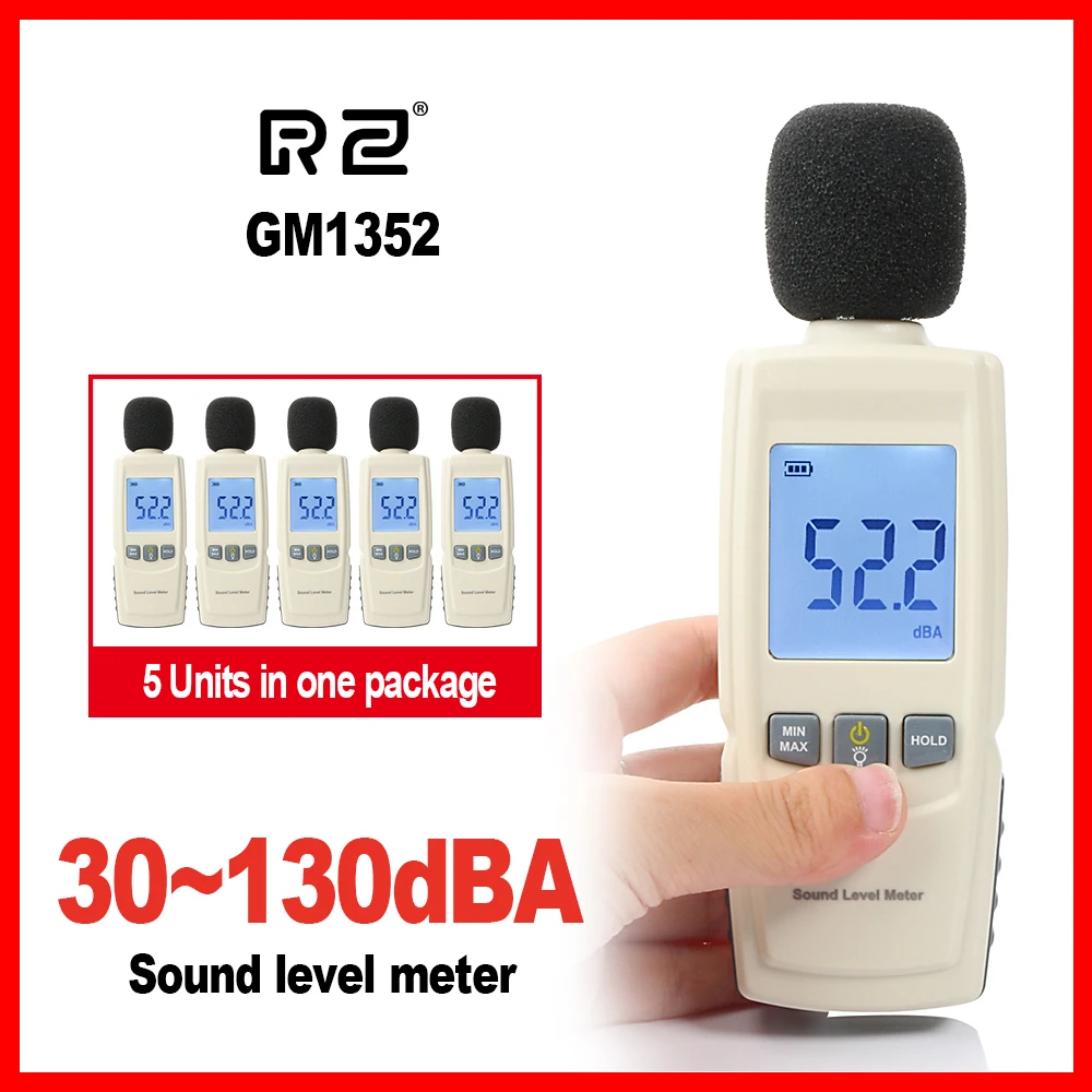 

RZ Mini Sound level meters Decibel meter logger Noise Audio detector Digital Diagnostic-tool Automotive Microphone GM1352