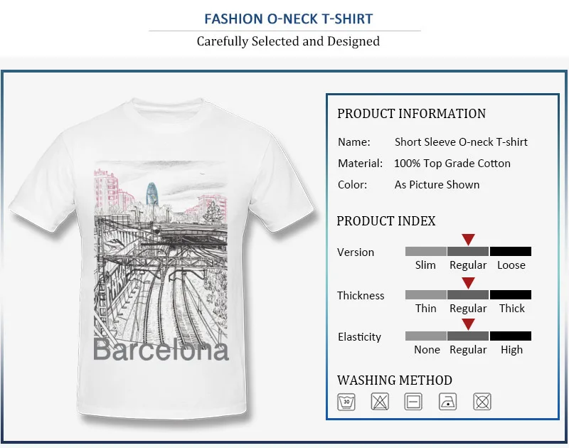Boy Tops Shirts New Design Customized T Shirt Cotton Fabric Round Neck Short Sleeve Casual Barcelona_01 Tee-Shirt Top Quality