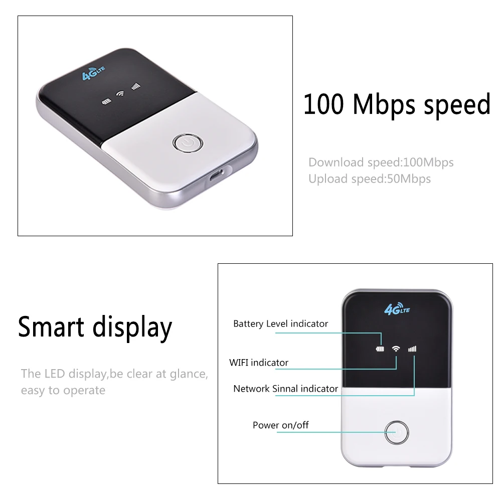 4G wifi роутер автомобильный мобильный wifi точка доступа беспроводной карманный 4G APN Настройка APN 10 обмен клиентами wifi роутер 100 Мбит/с USB