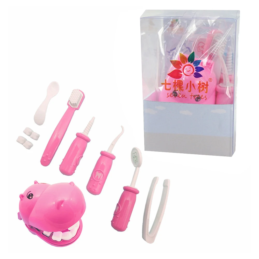 Пластик 9 шт./компл. игрушки Doctor'S игрушка набор Doctor'S Инструменты Набор инструментов диверсификации DIY безопасный Материал мульти-Функция Прохладный - Цвет: pink