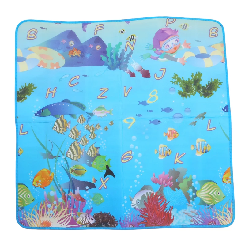 

Baby Play Mat 91*89cm Crawling Mat Double Surface Baby Carpet Rug Animal Ocean Fruit Developing Mat For Children Game Pad