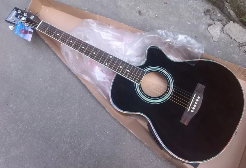 promotion electric acoustic guitar free shipping thin bodyin Guitar