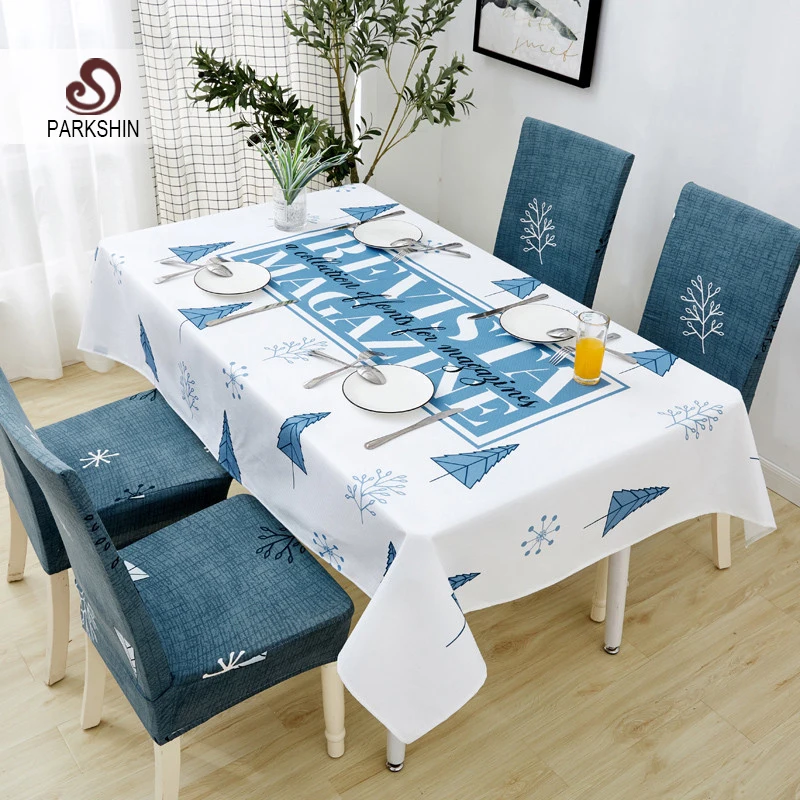 

Parkshin 2019 Wholesale Nordic Waterproof Tablecloth Home Kitchen Rectangle Table Cloths Party Banquet Dining Table Cover 4 Size