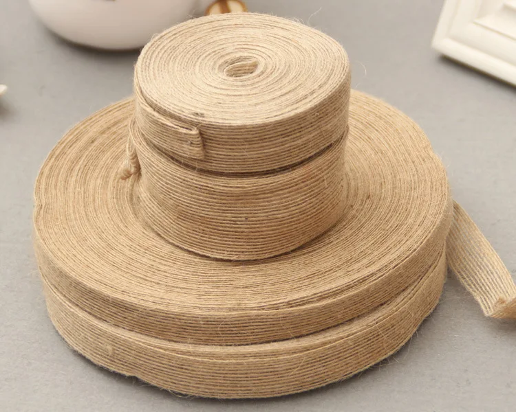 Beste 100 m Versnipperd Jute Twine Henneptouw Geweven Linnen Met Handgemaakte Ornamenten DIY B649