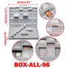 AideTek resistor capacitor Organizer Craft Beads Storage box kit enclosure SMD SMT parts organizer surface mount toolboxBOXALL96 3