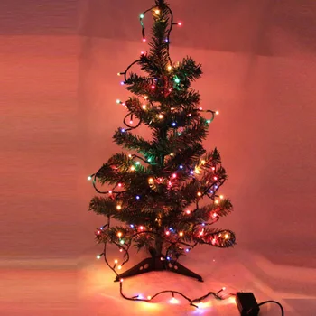 Картинка Рождественская елка 100 светодиодов Строка Огни черный шнур с контроллер 8 режим 4 м Длина для партии Сад праздник день рождения Декор SW