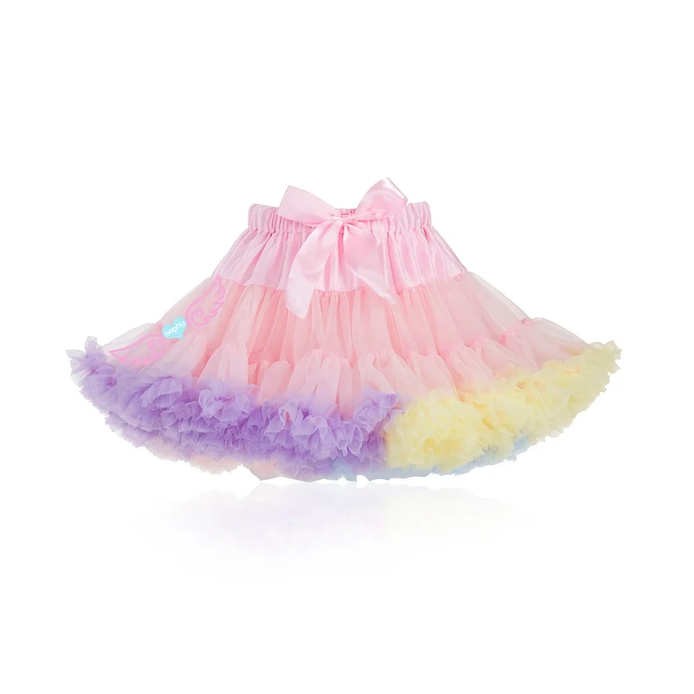 

Extra fluffy Teenage girl pettiskirt tutu Party dance kid skirt Performance cloth mutiple color