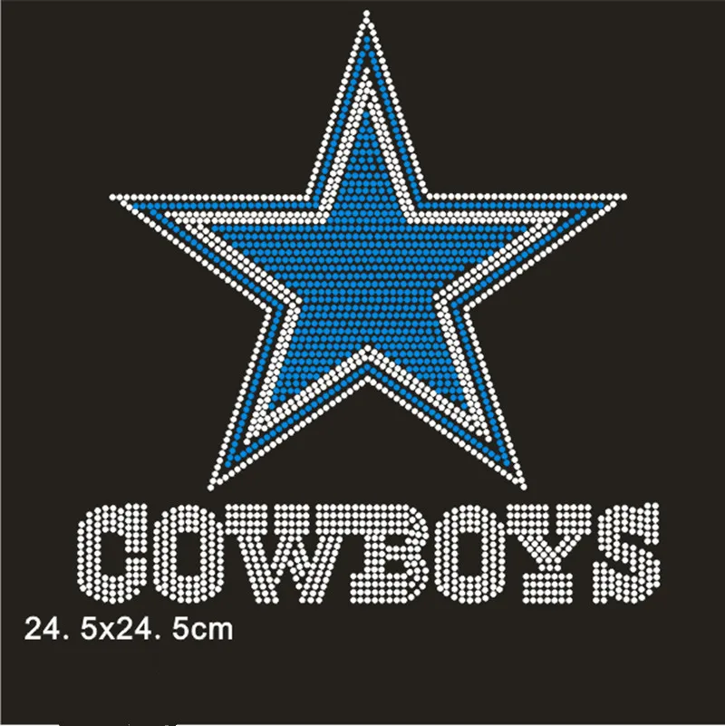 

Rhinestone Cowboy Transfer Garment Custom Rhinestones Stickers For Crafts Diy Patches Stickers Iron-On Motifs For T-Shirt