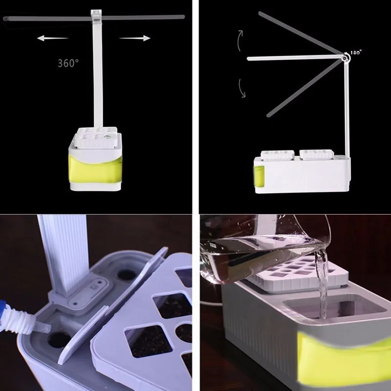 Умный цветочный горшок, травяной садовый комплект, светодиодный светильник для выращивания гидропоники, многофункциональная настольная лампа, садовые растения, цветы, Гидропоника