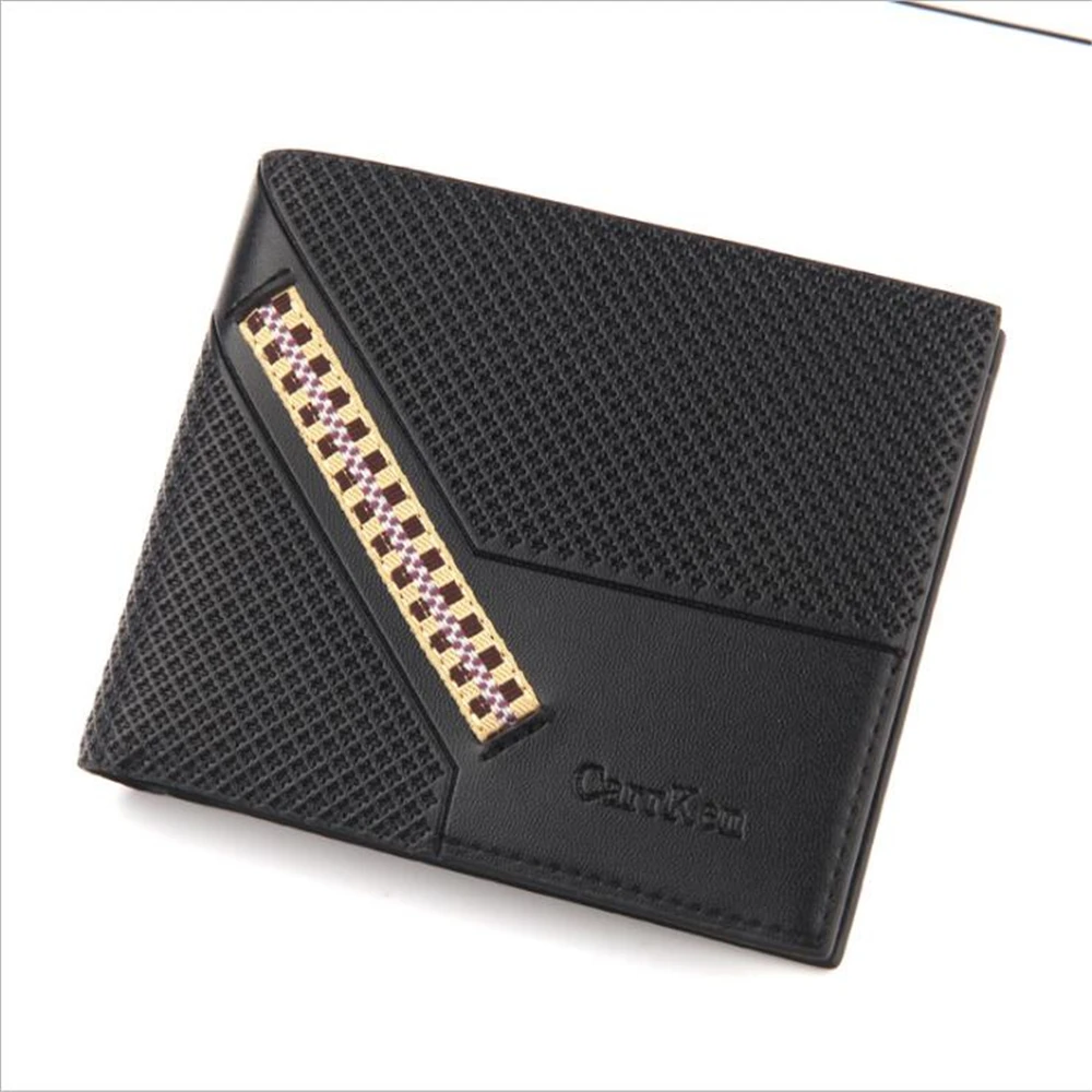 CarrKen England Style men purse short men purse Card Holder Wallet