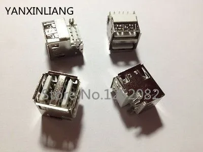 

10 pcs Double USB Type A Female 8 Pin DIP Shen board PCB Socket Connector