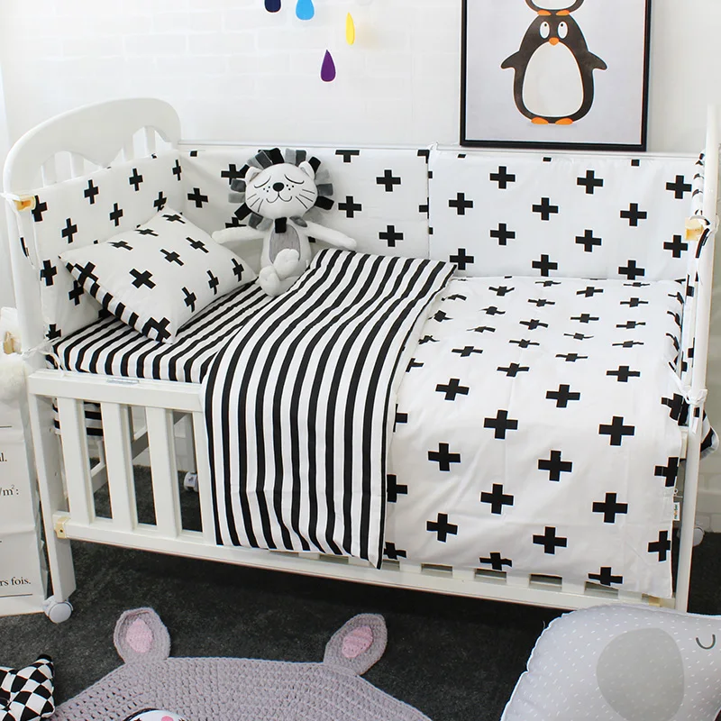 Baby Cot Bedding Set Soft Breathable Cotton Bed Linen For Children