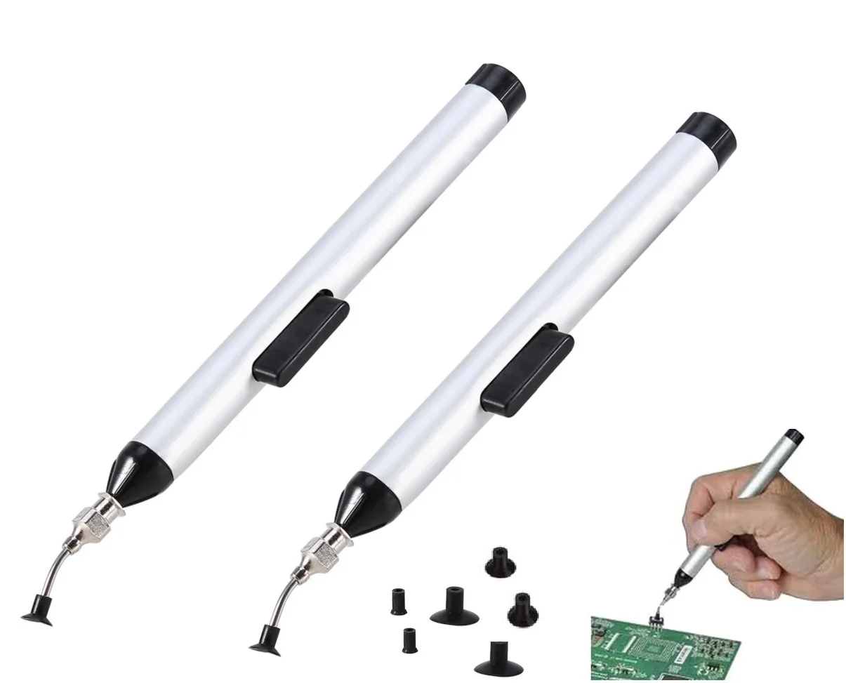 

2pc FFQ 939 Vacuum Sucking Pen Pencil L7 IC Easy Pick Picker Up Tool 3 Suction Headers SMD SMT Hand Tool Temperature Sensor Chip