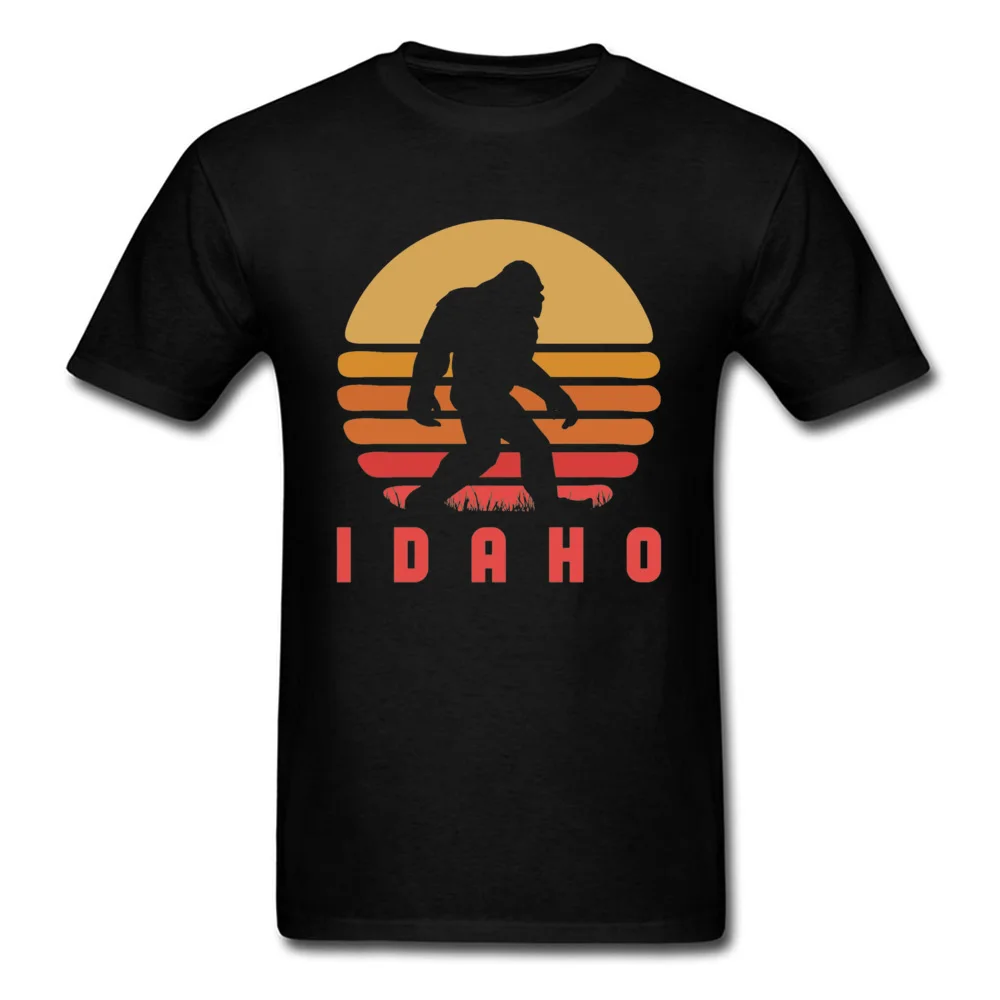 Leisure T-shirts Short Sleeve Design Newest Men April FOOL DAY Tees Design Tops Shirt Round Neck 100% Cotton Top Quality Bigfoot Idaho State shirt Sasquatch Yeti Tee black