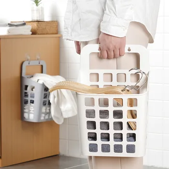 

Sucker Hanging Dirty Clothes Basket Dirty Plastic Clothes Basket Laundry Basket Storage Fruit Basket