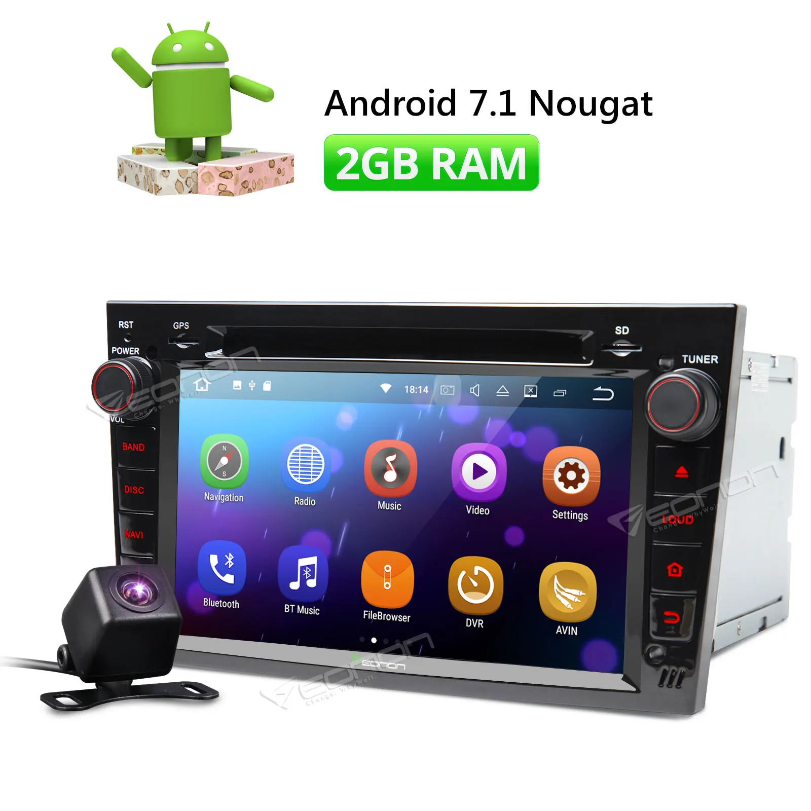 Камера и Eonon черный 7 &quotAndroid 1 dvd-плеер автомобиля gps навигации Системы для Opel Corsa Astra