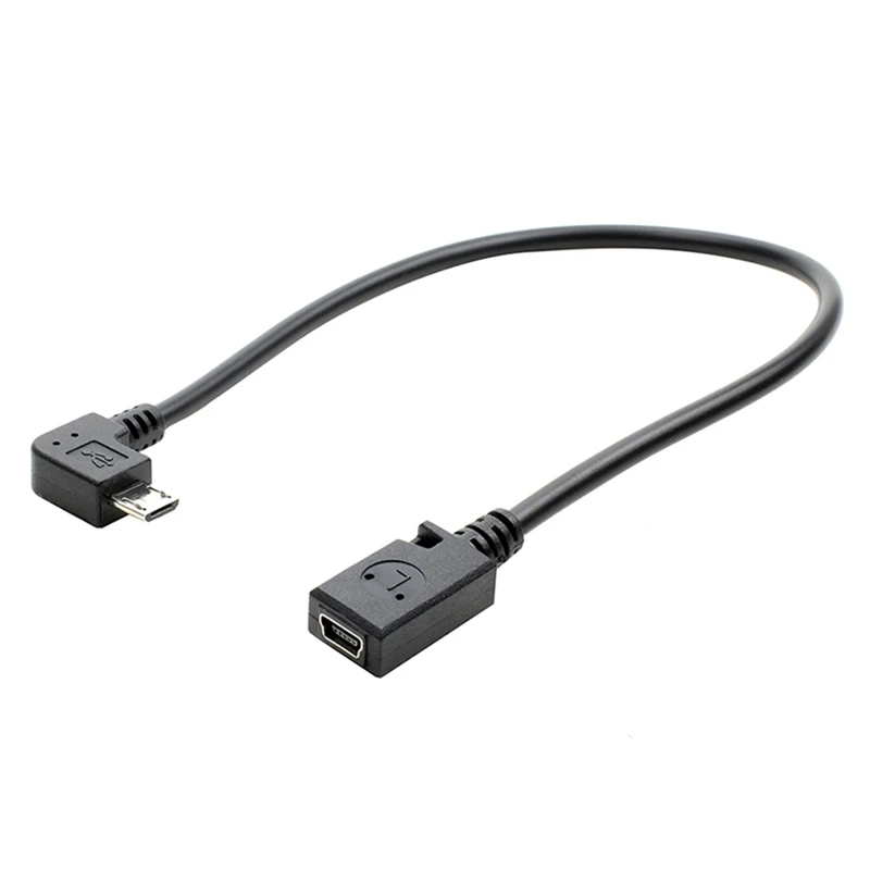 Конвертер кабель для передачи данных 90 градусов 90 градусов Micro USB мужчина к Mini USB Женский адаптер конвертер кабель для передачи данных линия