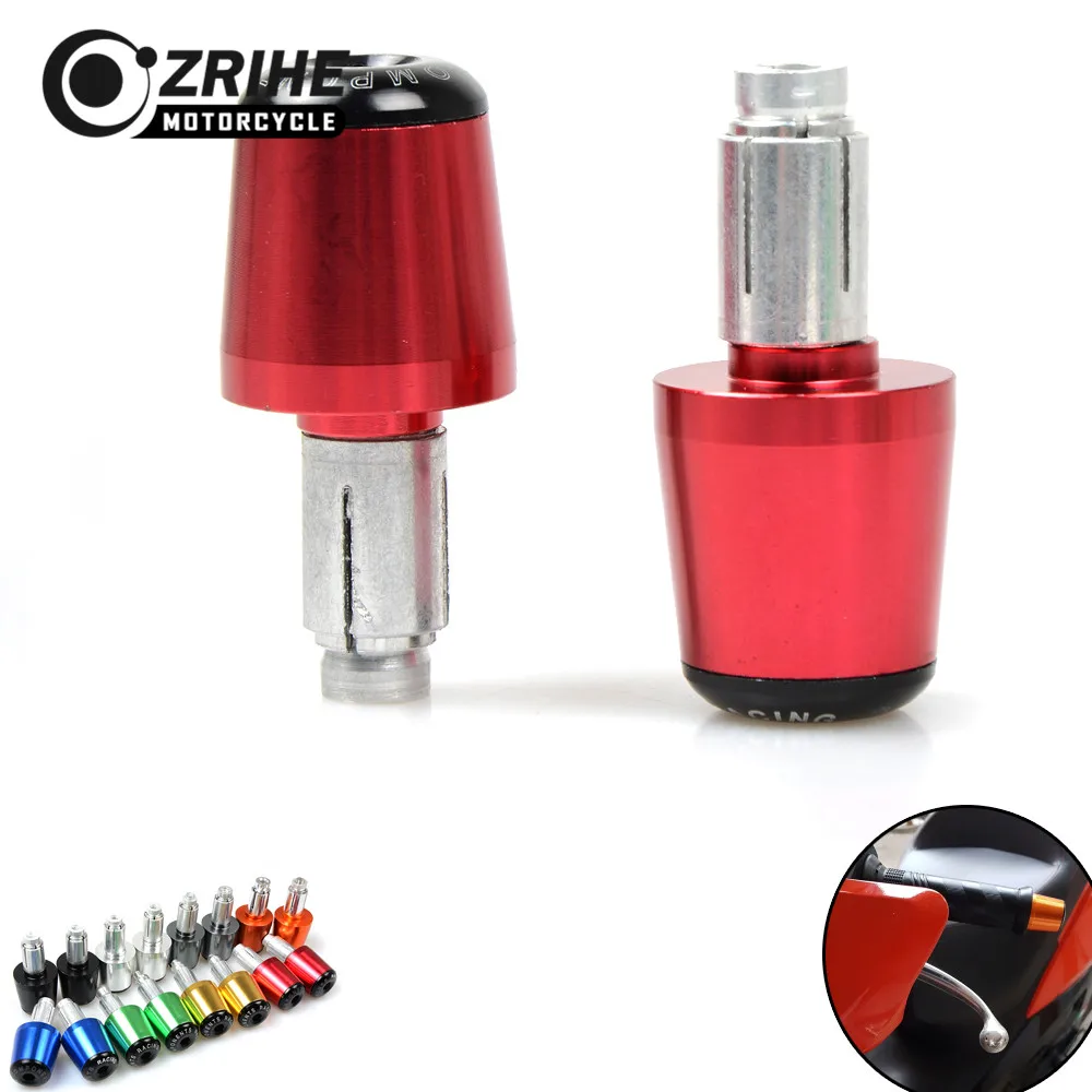 For Honda Suzuki Yamaha KTM Ducati BWM 7/8" 22MM Motorcycle Handlebar Grips Bar Ends Sliders Handle Bars Grip Cap Plug Slider