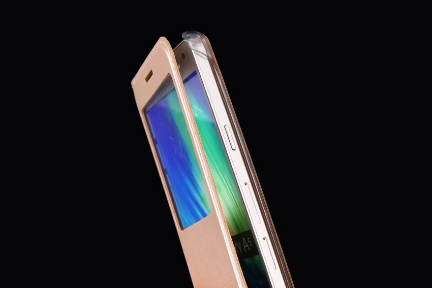 Чехол-раскладушка кожаный чехол для телефона для Samsung Galaxy A3 A5 A7 A 3 5 7 см A310F A510F A710F SM-A310F SM-A510F с прозрачным окном
