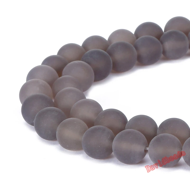 

Fctory Price 4 6 8 10 12mm natural stone beads Round Gorgeous Matte grey agat loose Beads For DIY Jewelry making Necklace