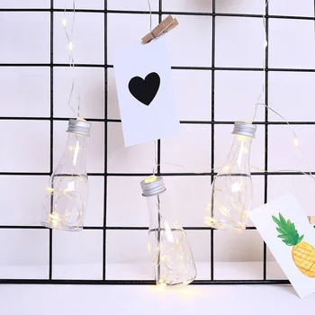 

Indoor and Outdoor String Hanging Transparent Wine Bottle Lights LED Decorative Small Fresh Hanging Lights for Your Room Warm White TSH Shop