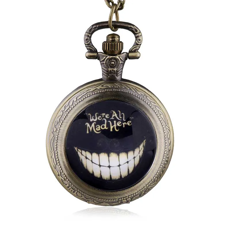 Новые кварцевые карманные часы с надписью Алиса в стране чудес|pocket watch|quartz pocket