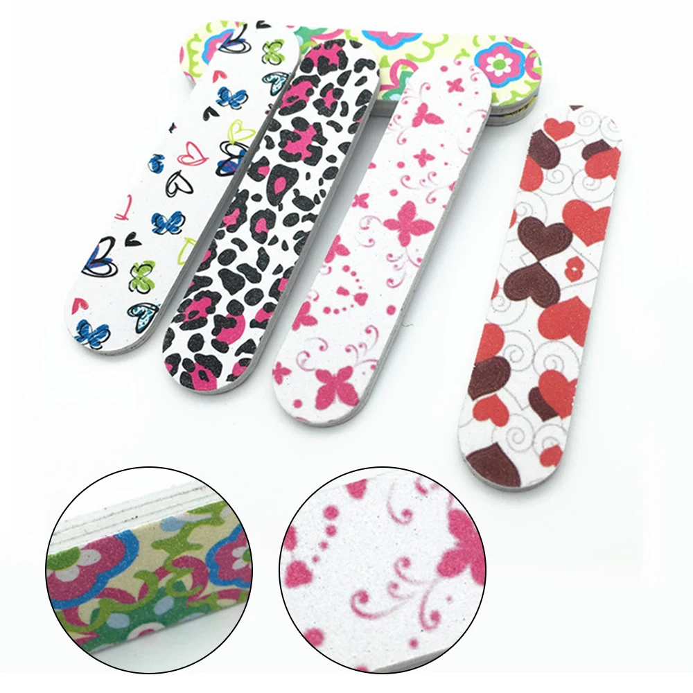 

50/100PCS Mini Small Nail File UV Gel Nail Polish Sponge Files Sanding Buffer Block Lime a ongle Nail Art Tools for Manicure