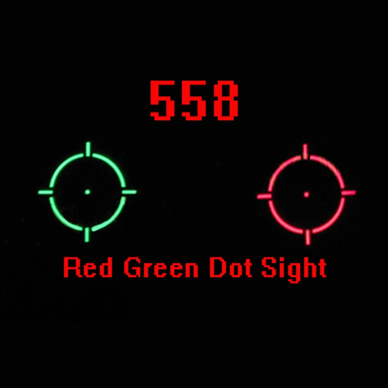 Тактический 558 коллиматор голографический прицел Red Dot оптический рефлекс смотреть страйкбол область 20 мм Rail Крепления для охоты Accessor