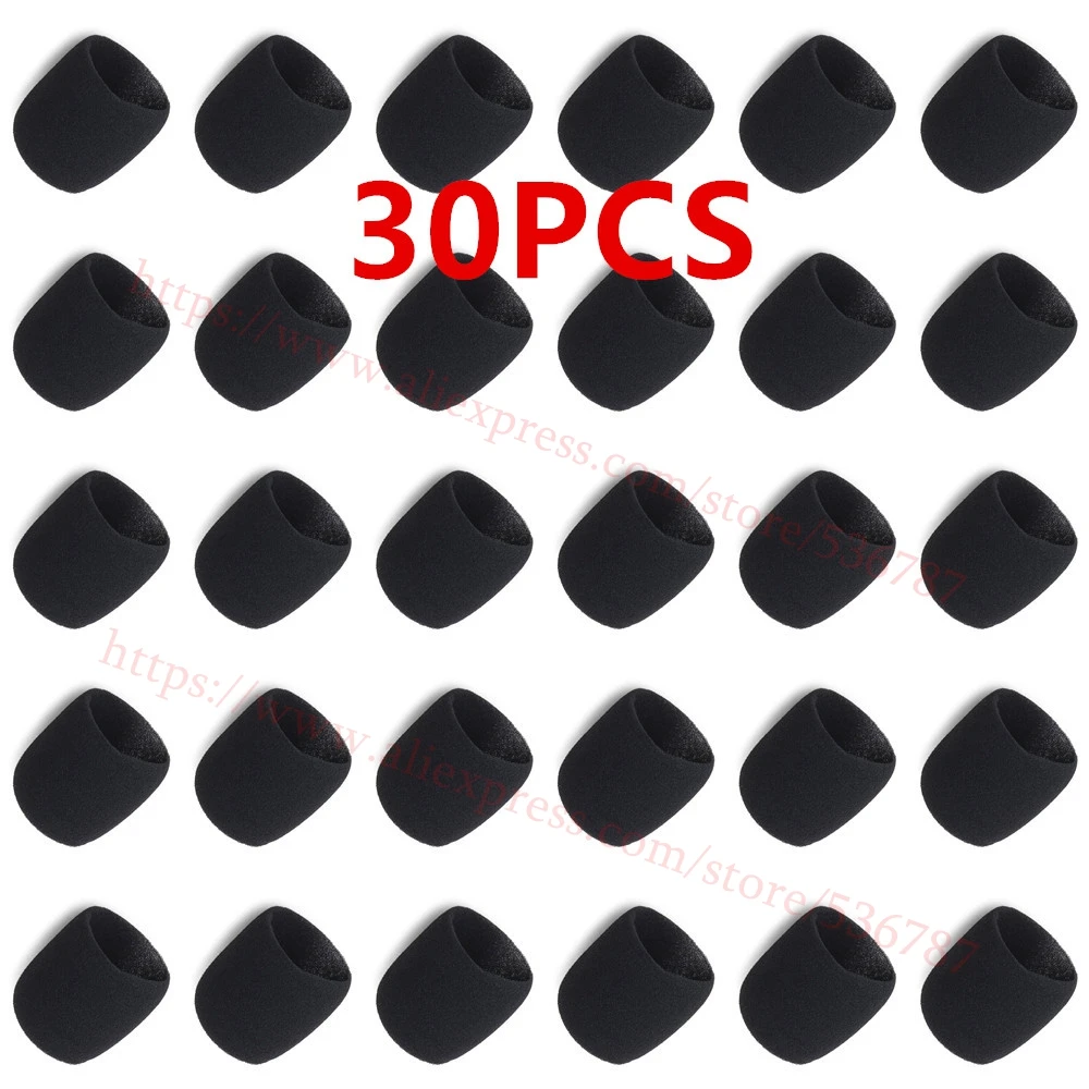 30PCS Microphone Sponage (inner) Windscreens Foam fits for Shure SM58 SM58S SM58LC BETA58 PG58 SLX24 grill Handheld Accessories |