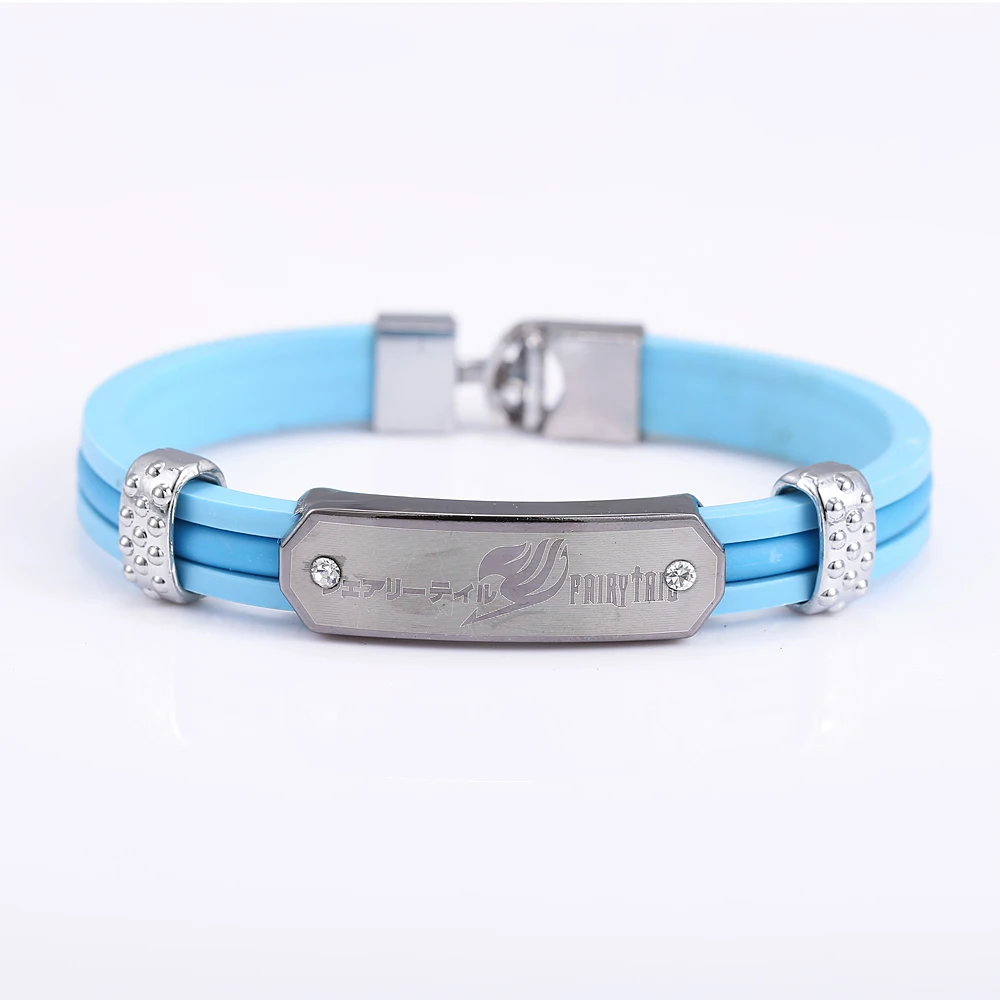

Hot Movie&Anime NEW Jewelry Anime Leather Bracelets Fairy Tail Cosplay Blue Fashion Beautiful Bngles Cool Great Christmas Gift